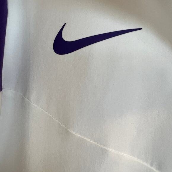 Nike, men's size L men’s 1/4 zip jacket, off white / white and purple - Picture 5 of 12